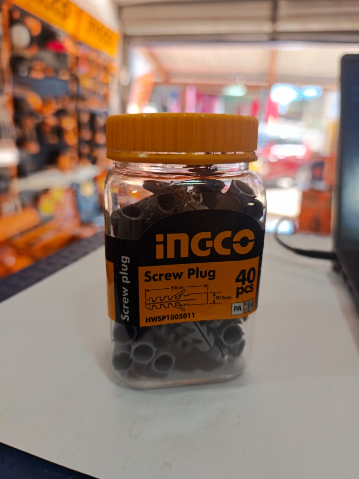 TARUGO PLASTICO  10*50mm 40pcs PA