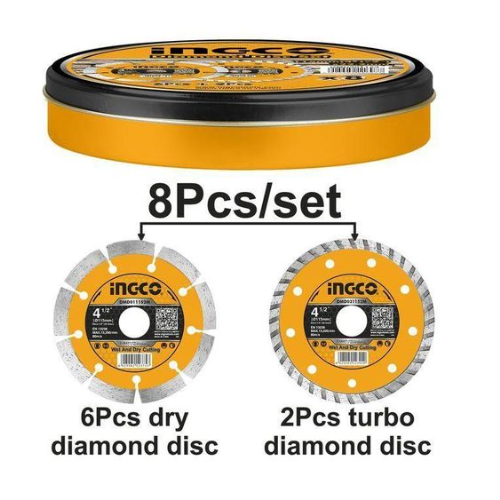DISCO DE CORTE 115(4-1/2")*22.2mm DIAMANTADO 8PCS