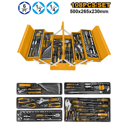 CAJA DE HERRAMIENTAS 108PCS INGCO