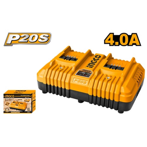 CARGADOR RAPIDO INTELIGENTE DOBLE 20V P20S 4.0Ah