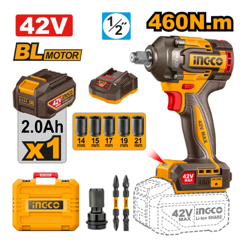LLAVE DE IMPACTO A BAT 42V 460NM