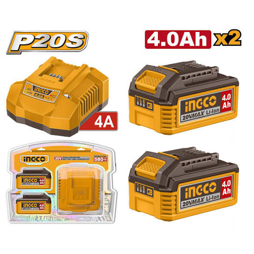 SET X2 BATERIAS 20V 4.0AH + 1 CARGADOR