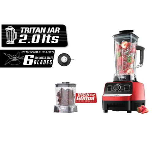 LICUADORA MARYLAND ROJO 650W 220V/50HZ + VASO P/ TRITURAR GRANOS