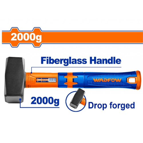MARRO MARTILLO WADFOW 2KG 2000G FORJADO MANGO FIBRA DE VIDRIO