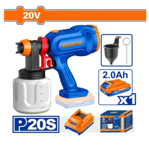 PISTOLA PULVERIZADORA INALÁMBRICA WADFOW 20V P20S 1 BATERÍA 2.0AH + MALETÍN