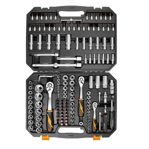 JUEGO DE HERRAMIENTAS 110 PCS 1/4" + 1/2" + 3/8" CRV MALETÍN TOLSEN