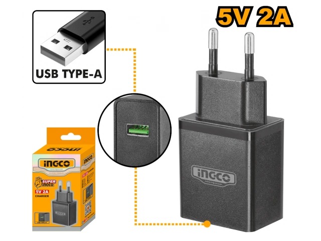 CARGADOR 220-240V ~ 50/60 HZ - 5V - 2A PUERTO DE CARGA: USB TIPO A
