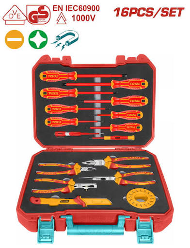 KIT DE 16 HERRAMIENTAS DE MANO
