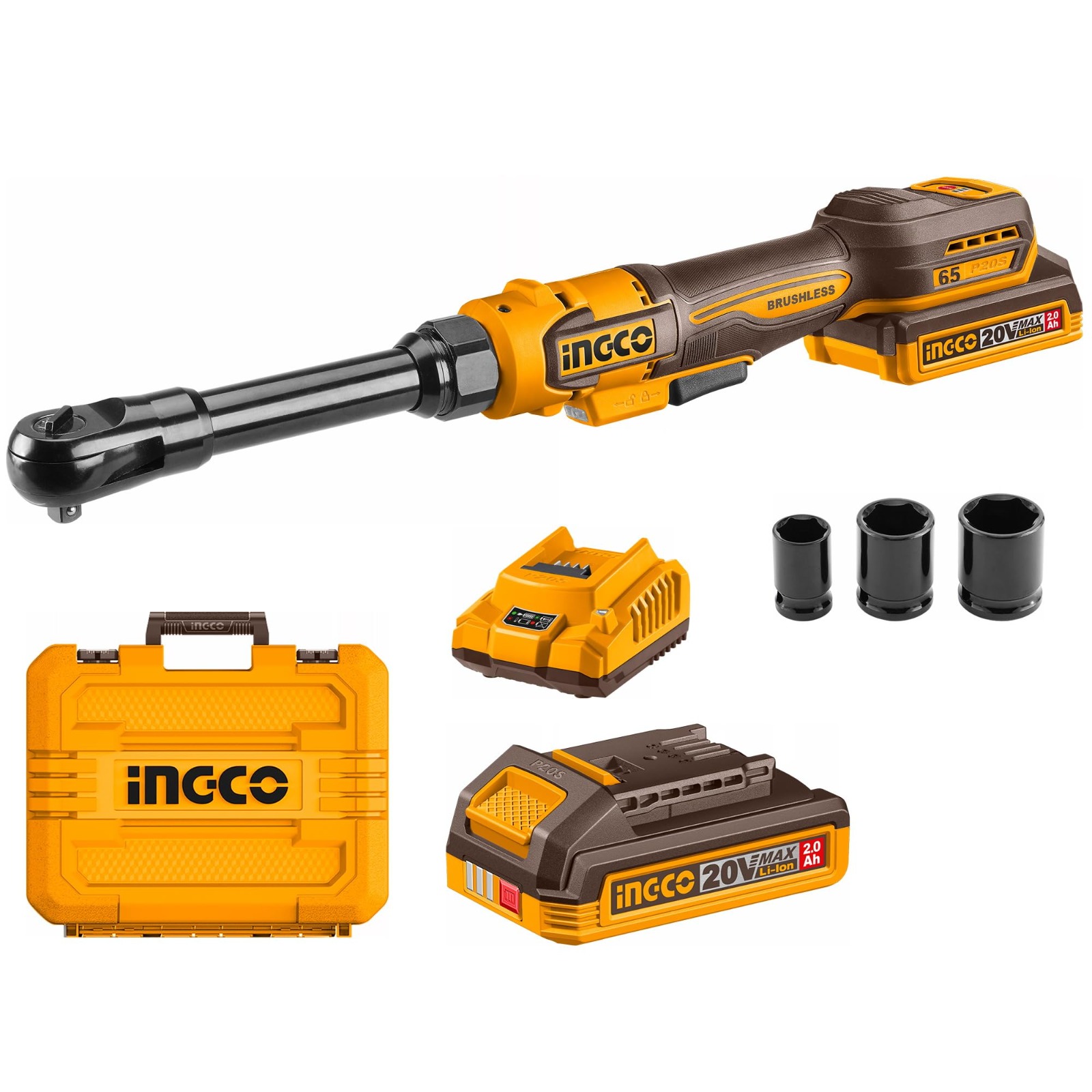 LLAVE CRIQUET 20V P20S CON BATERÍA CARGADOR Y VALIJA-Tensión: 20V-Par máx.: 65Nm-Accionamiento cuadrado: 3/8-Velocidad en vacío: 250rpm