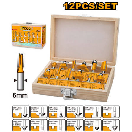 Moldeador 6mm set/12pzs madera