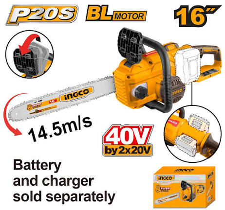 MOTOSIERRA INALÁMBRICA A BATERIA 40V P20S