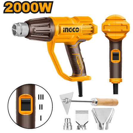 PISTOLA DE AIRE CALIENTE 2000W 220V/50~60HZ CON KIT