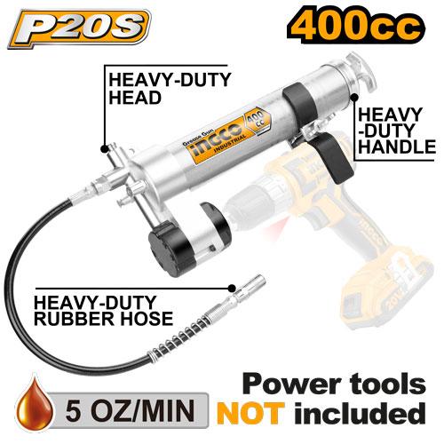PISTOLA ENGRASADORA 400CC 4000PSI COMPATIBLE CON TALADRO