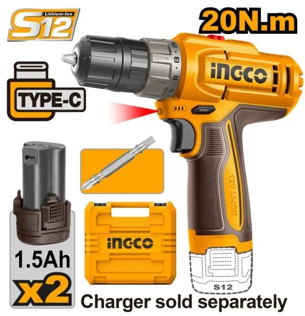 TALADRO ATORNILLADOR INALÁMBRICO 12V 20NM
