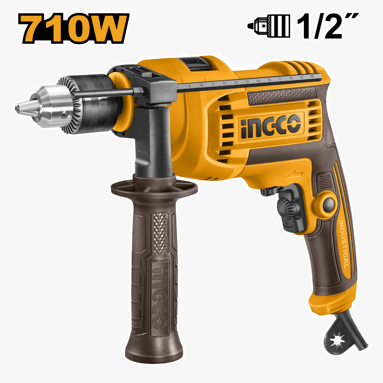 TALADRO PERCUTOR 710W 1/2" 110V