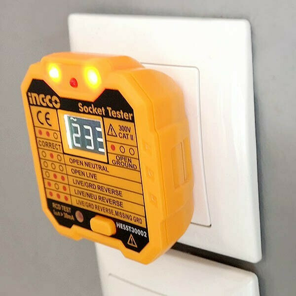 Foto adicional de DETECTOR DE VOLTAJE ENCHUFE 300V CAT II >30mA