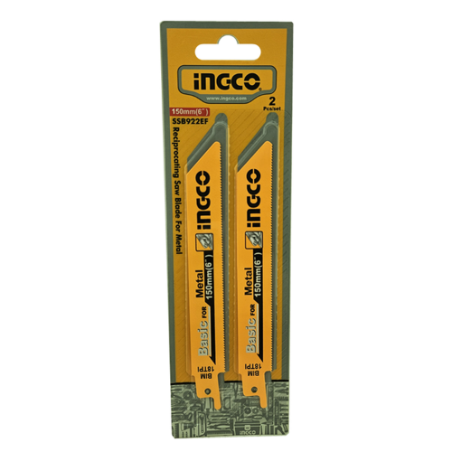 Foto adicional de HOJAS DE SIERRA SABLE INGCO 150mm 18TPI 8% Co - SET 2PCS